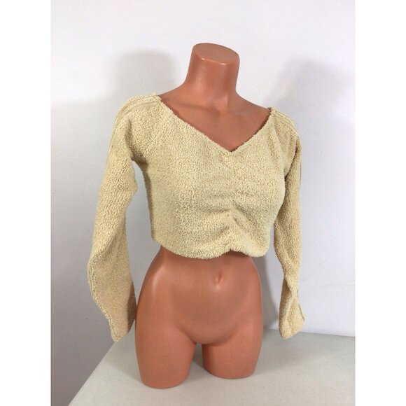 Adidas Fuzzy Crop Sweater Womens Medium - Picture 1 of 8